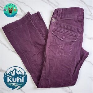 Kuhl Pants Women's 4 Purple Canvas Low Rise Bootcut Pants 29x29 Outdoor Retro